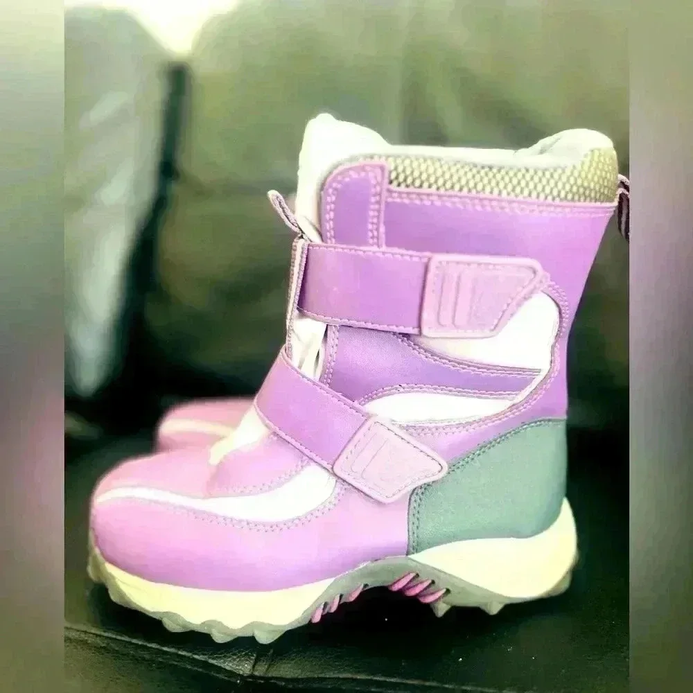 Girl's Purple Winter Snow Boots 